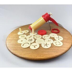Vtg Formex Cookie Press Complete with 21 Piece Attachments Pastry French Design